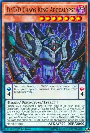 D/D/D Chaos King Apocalypse (SDPD-EN001) - Structure Deck: Pendulum Domination 1st Edition