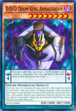D/D/D Doom King Armageddon (SDPD-EN006) - Structure Deck: Pendulum Domination 1st Edition