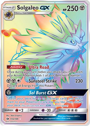 Solgaleo GX (Secret)/149  - Holofoil SM Base Set - Secret Rare