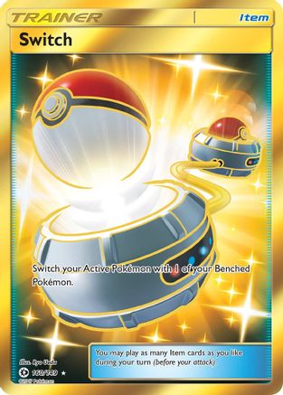 Switch (Secret) 160  - Holofoil SM Base Set - Secret Rare