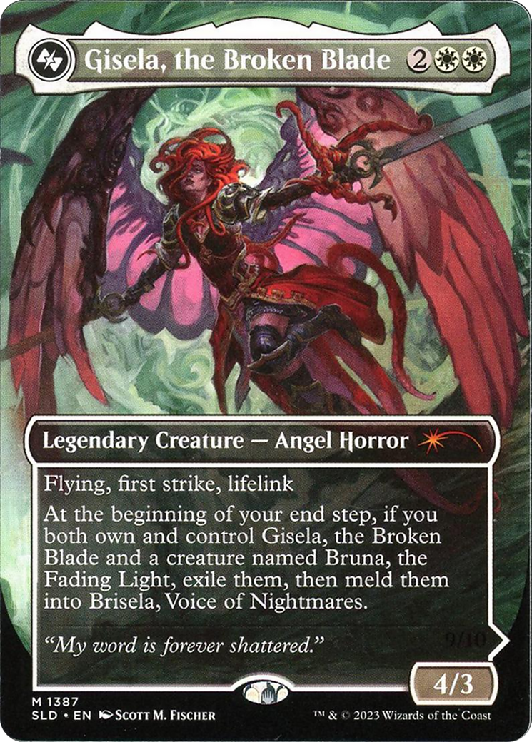 Gisela, the Broken Blade (Display Commander) - Thick Stock (SLD-1387) - Secret Lair Drop (Borderless)