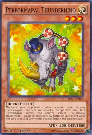 Performapal Thunderhino (Starfoil) (SP17-EN016) - Star Pack - Battle Royal 1st Edition