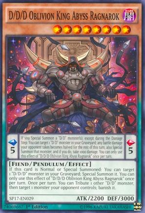 D/D/D Oblivion King Abyss Ragnarok (Starfoil) (SP17-EN029) - Star Pack - Battle Royal 1st Edition