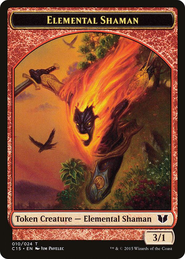 Elemental Shaman // Shapeshifter Double-Sided Token (C15-10 // 1) - Commander 2015 Tokens
