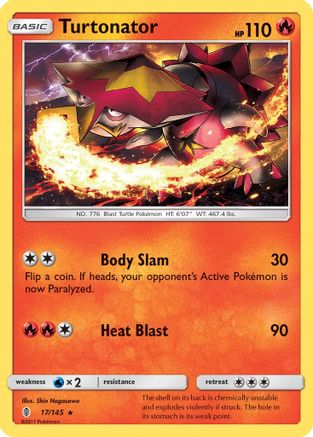 Turtonator/145  - Reverse Holofoil SM  Guardians Rising - Rare