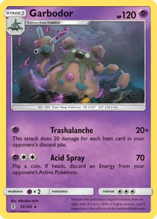 Garbodor 051  SM  Guardians Rising - Rare