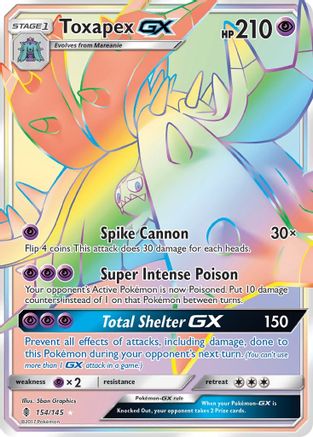 Toxapex GX (Secret)  - Holofoil SM  Guardians Rising - Secret Rare