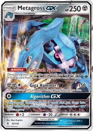 Metagross GX 085  - Holofoil SM  Guardians Rising - Ultra Rare