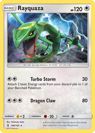 Rayquaza 106  SM  Guardians Rising - Rare
