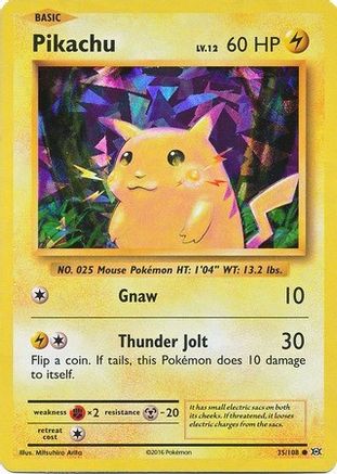 Pikachu (Cracked Ice Holo) 035/108  - Holofoil Deck Exclusives - Holo Rare