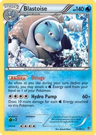 Blastoise - 16/101 (BW Plasma Blast)/101  Deck Exclusives - Rare
