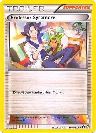Professor Sycamore (Holofoil) 107a/122  - Holofoil Alternate Art Promos - Promo