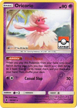 Oricorio - 55/145 (League Challenge) [2nd Place]/145  - Reverse Holofoil League & Championship Cards - Promo