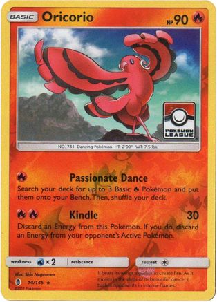 Oricorio (Pokemon League) 014/145  - Reverse Holofoil League & Championship Cards - Promo