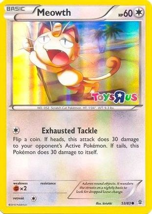 Meowth (Toys R Us Promo) 053/83  - Holofoil Miscellaneous Cards & Products - Promo