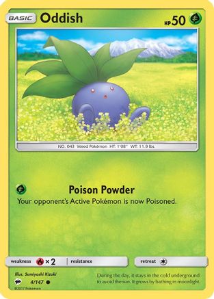 Oddish 004  SM  Burning Shadows - Common