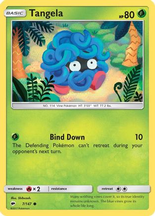 Tangela 007  SM  Burning Shadows - Common