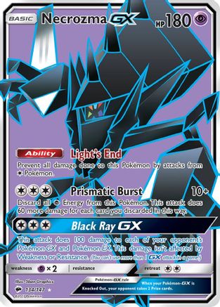 Necrozma GX (Full Art)/147  - Holofoil SM  Burning Shadows - Ultra Rare