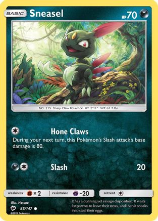 Sneasel 085  SM  Burning Shadows - Common