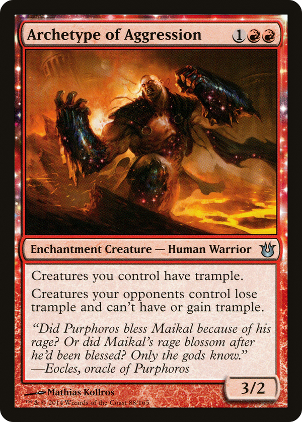 Archetype of Aggression (BNG-088) - Born of the Gods: (enchantment) Foil