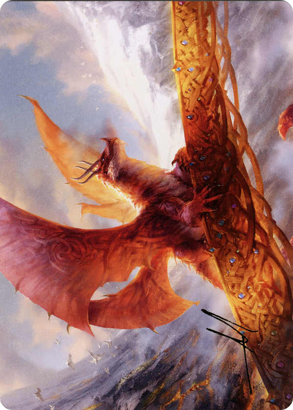 Goldspan Dragon // Goldspan Dragon (ASKHM-035) - Art Series: Kaldheim (Borderless)