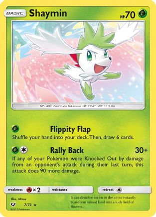 Shaymin 007  - Reverse Holofoil Shining Legends - Holo Rare
