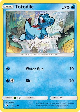 Totodile 018  Shining Legends - Common
