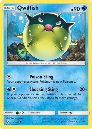 Qwilfish  Shining Legends - Common