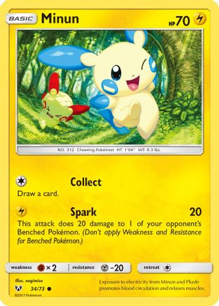 Minun 034  Shining Legends - Common