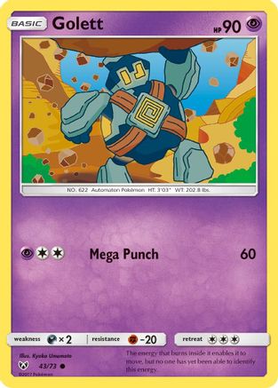 Golett/73  - Reverse Holofoil Shining Legends - Common