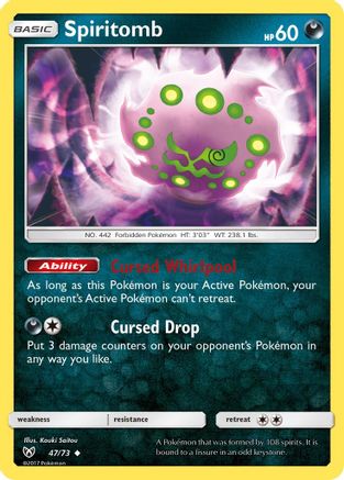 Spiritomb  - Reverse Holofoil Shining Legends - Uncommon