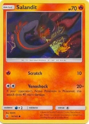 Salandit - 15/145 (Collection Promo)/145  - Holofoil League & Championship Cards - Promo