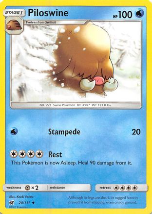 Piloswine 020  SM  Crimson Invasion - Uncommon