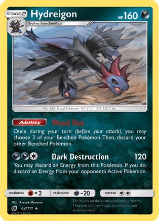 Hydreigon 062  SM  Crimson Invasion - Rare