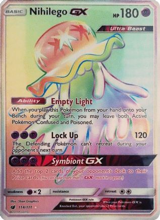 Nihilego GX (Secret)  - Holofoil SM  Crimson Invasion - Secret Rare