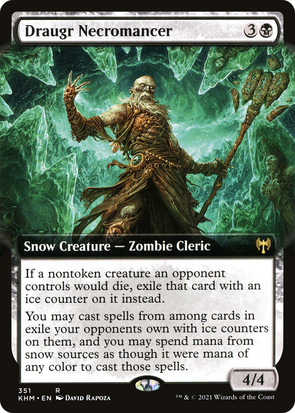 Draugr Necromancer (Extended Art) (KHM-351) - Kaldheim: (Extended Art, snow) Foil