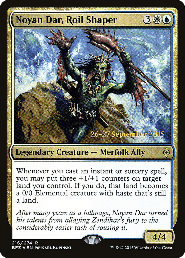Noyan Dar, Roil Shaper (PRE-216) - Battle for Zendikar Promos Foil