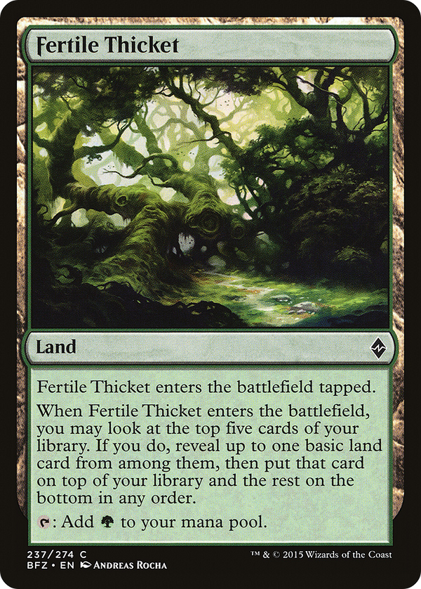 Fertile Thicket (BFZ-237) - Battle for Zendikar Foil