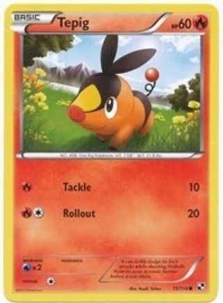 Tepig 15/114 (Cosmos Holo)/114  - Holofoil League & Championship Cards - Promo