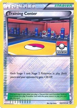 Training Center (Pokemon League) 102/111  - Reverse Holofoil League & Championship Cards - Promo