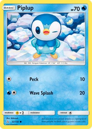 Piplup (32) (32) 032  - Reverse Holofoil SM  Ultra Prism - Common