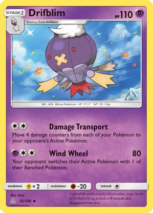 Drifblim/156  SM  Ultra Prism - Uncommon