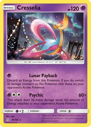 Cresselia 059  - Reverse Holofoil SM  Ultra Prism - Holo Rare