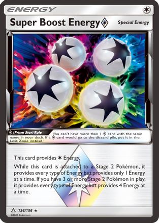 Super Boost Energy Prism Star 136  - Holofoil SM  Ultra Prism - Prism Rare