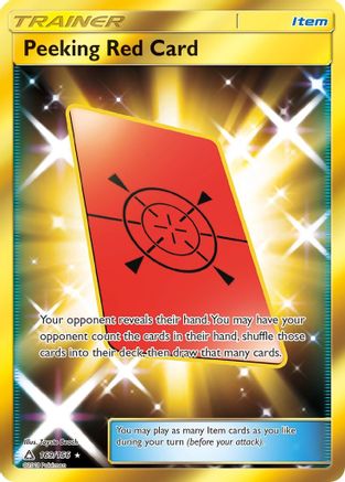 Peeking Red Card (Secret Rare)  - Holofoil SM  Ultra Prism - Secret Rare