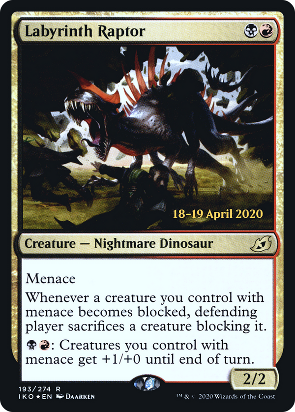 Labyrinth Raptor (PRE-193) - Ikoria: Lair of Behemoths Promos Foil