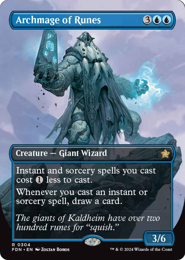 Archmage of Runes (Borderless) (FDN-304) - Foundations
