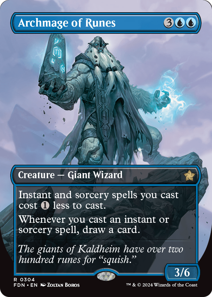 Archmage of Runes (Borderless) (FDN-304) - Foundations