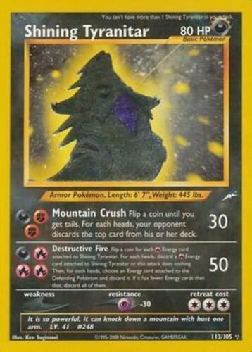 Shining Tyranitar  - Unlimited Holofoil Neo Destiny - Secret Rare