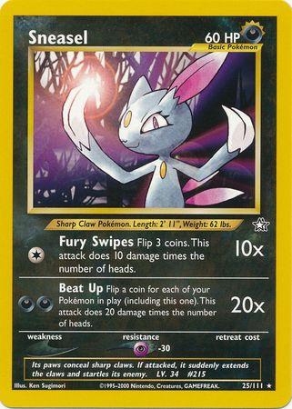 Sneasel 025  - Unlimited Neo Genesis - Rare